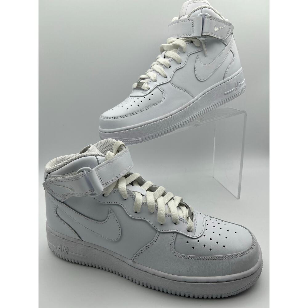 Nike Air Force 1 Mid ‘07 Triple White Size 8 Men CW2289-111 Classic Clean